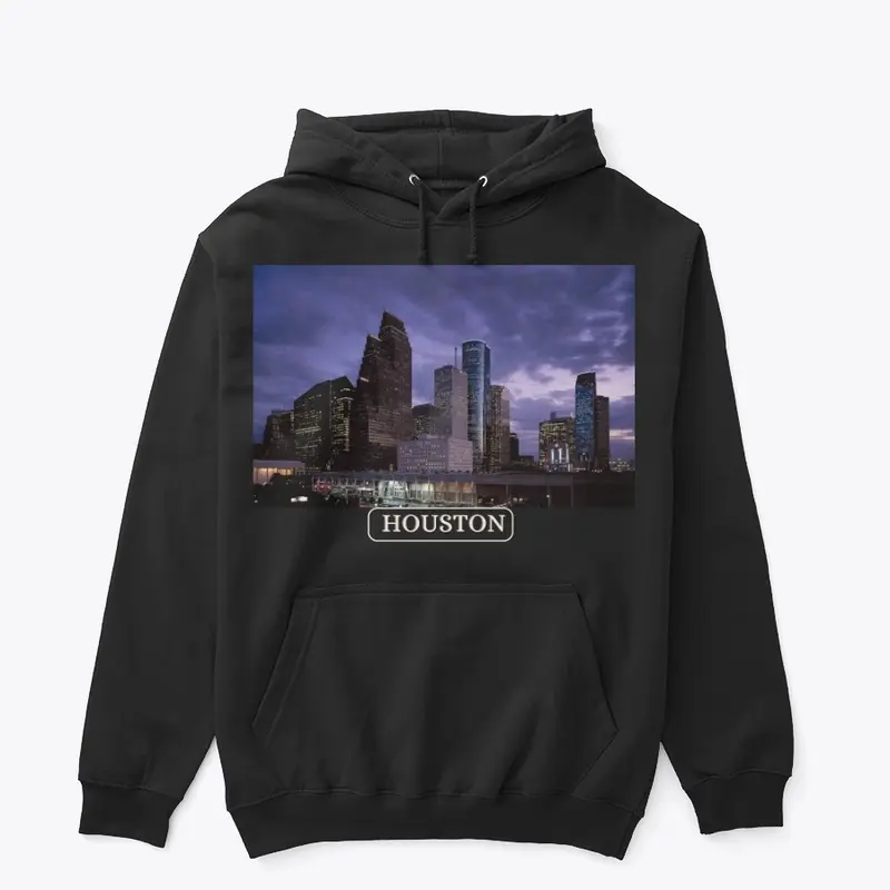 Houston Night Skyline Hoodie