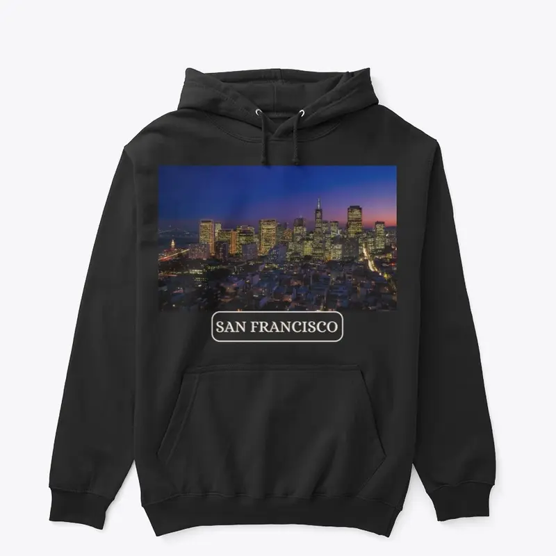 San Francisco Night Skyline Hoodie